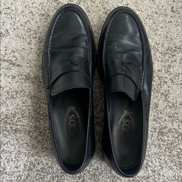 Tod’s Black Leather Men’s Penny Loafers 8.5 main image 9